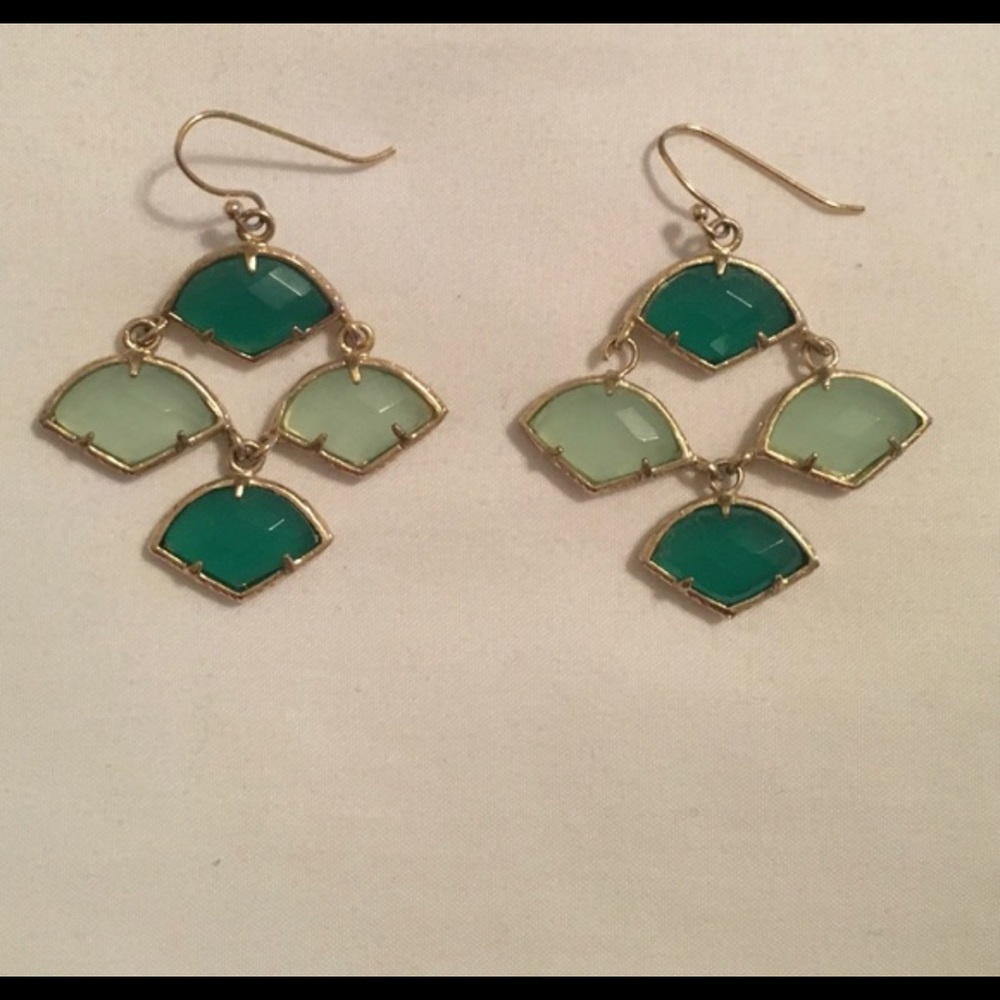 Green Kendra Scott Earrings